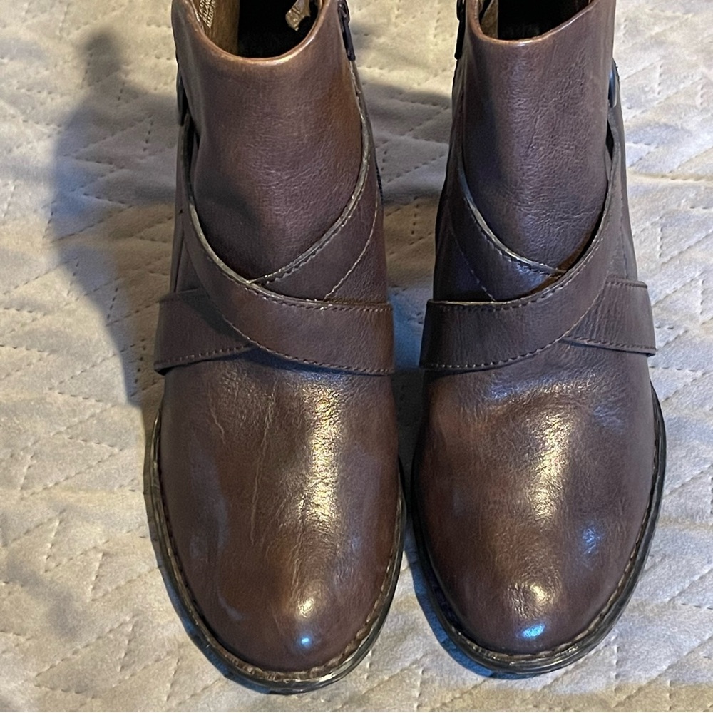 Born side zipper ankle boots womens 7.5 EUC brown - Picture 3 of 13